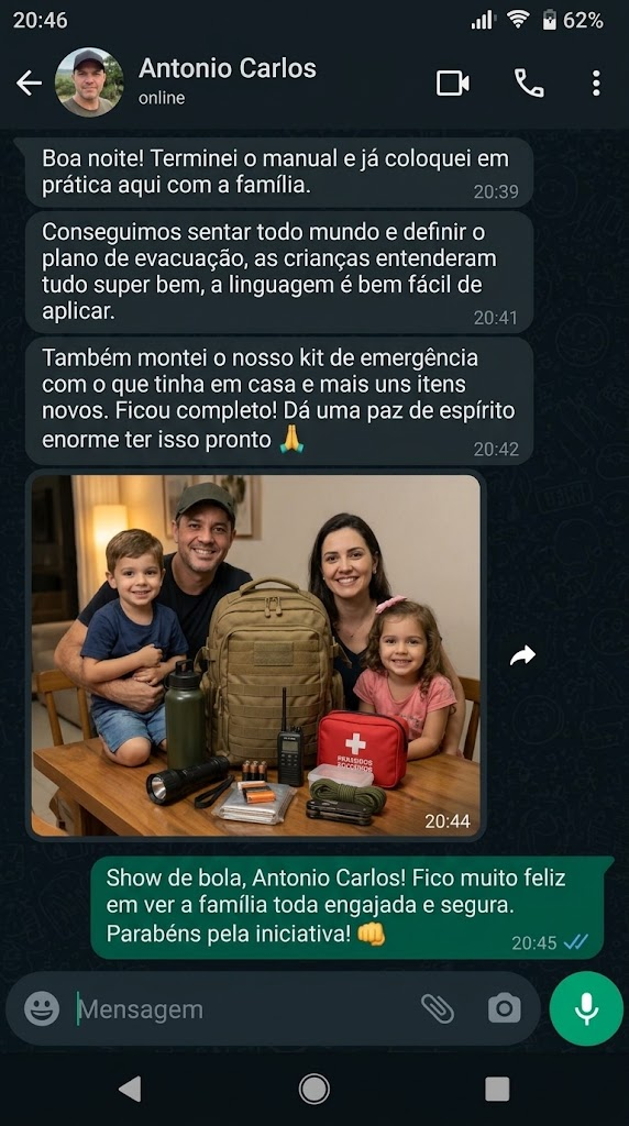 Print de conversa de cliente no WhatsApp